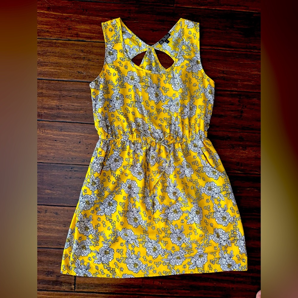 BeBop Yellow Floral Mini Dress